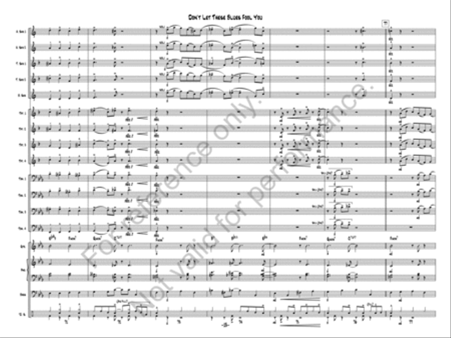 Don't Let These Blues Fool You Jazz Ensemble scores gallery preview page 14