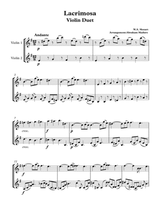 Lacrimosa from Mozart´s Requiem Violin Duet
