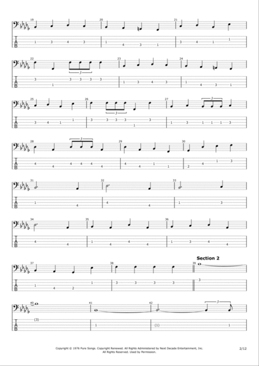 Foreplay/long Time Bass Guitar scores gallery preview page 2