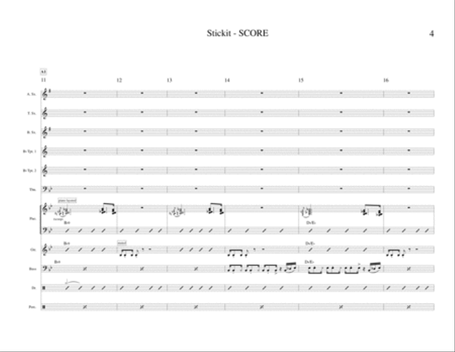 Stickit (Jazz Band) Jazz Ensemble scores gallery preview page 5