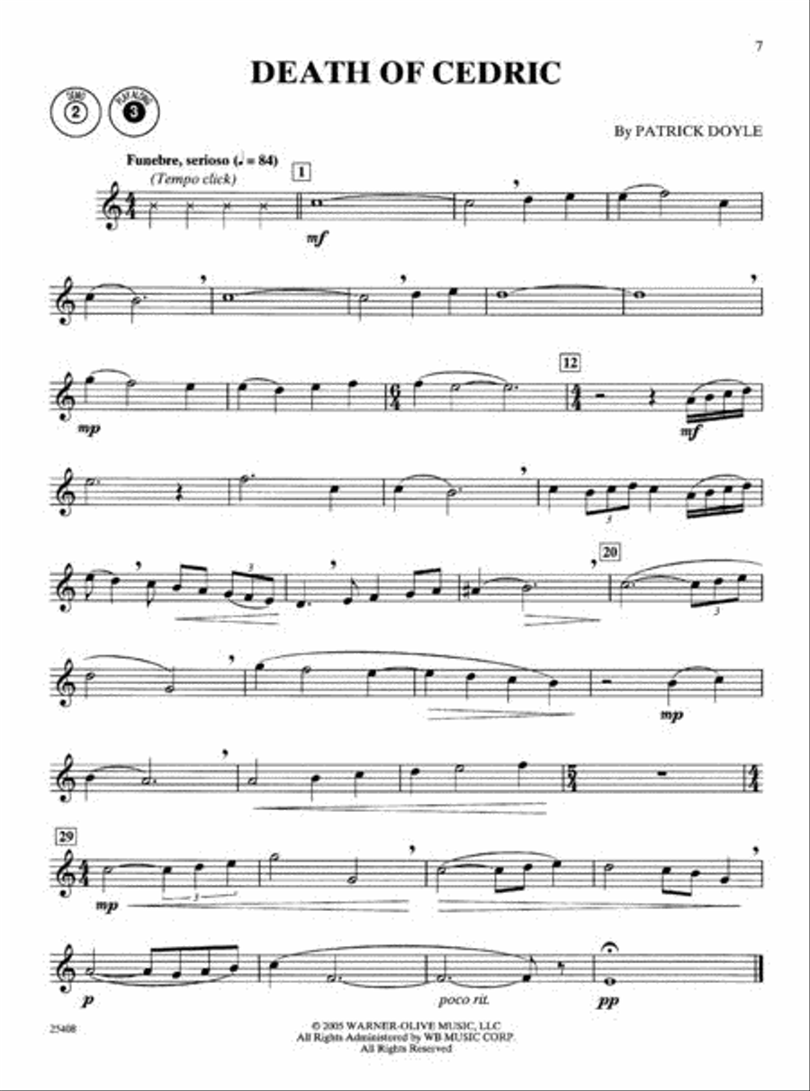 Selections from Harry Potter and the Goblet of Fire - Tenor Sax Tenor Saxophone scores gallery preview page 2