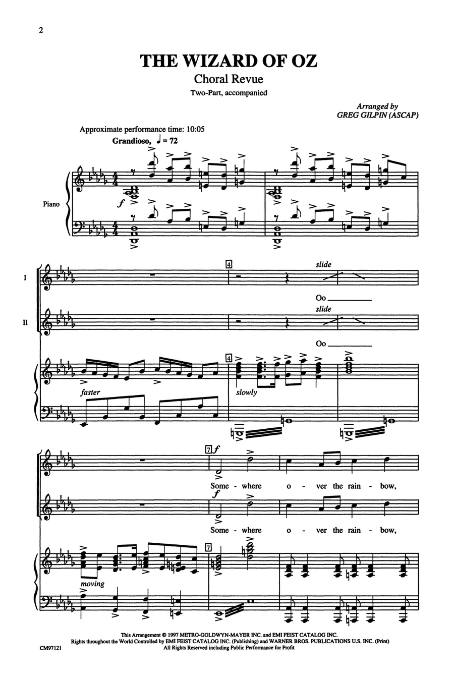 The Wizard of Oz -- Choral Revue by Greg Gilpin Choir - Digital Sheet Music