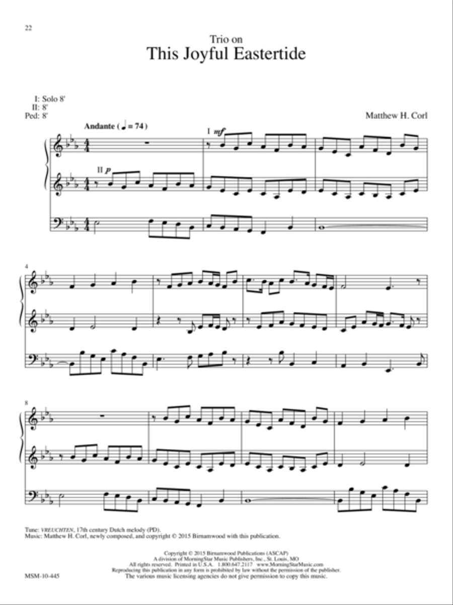 Christ Is Alive! Five Organ Solos for Easter Organ scores gallery preview page 19