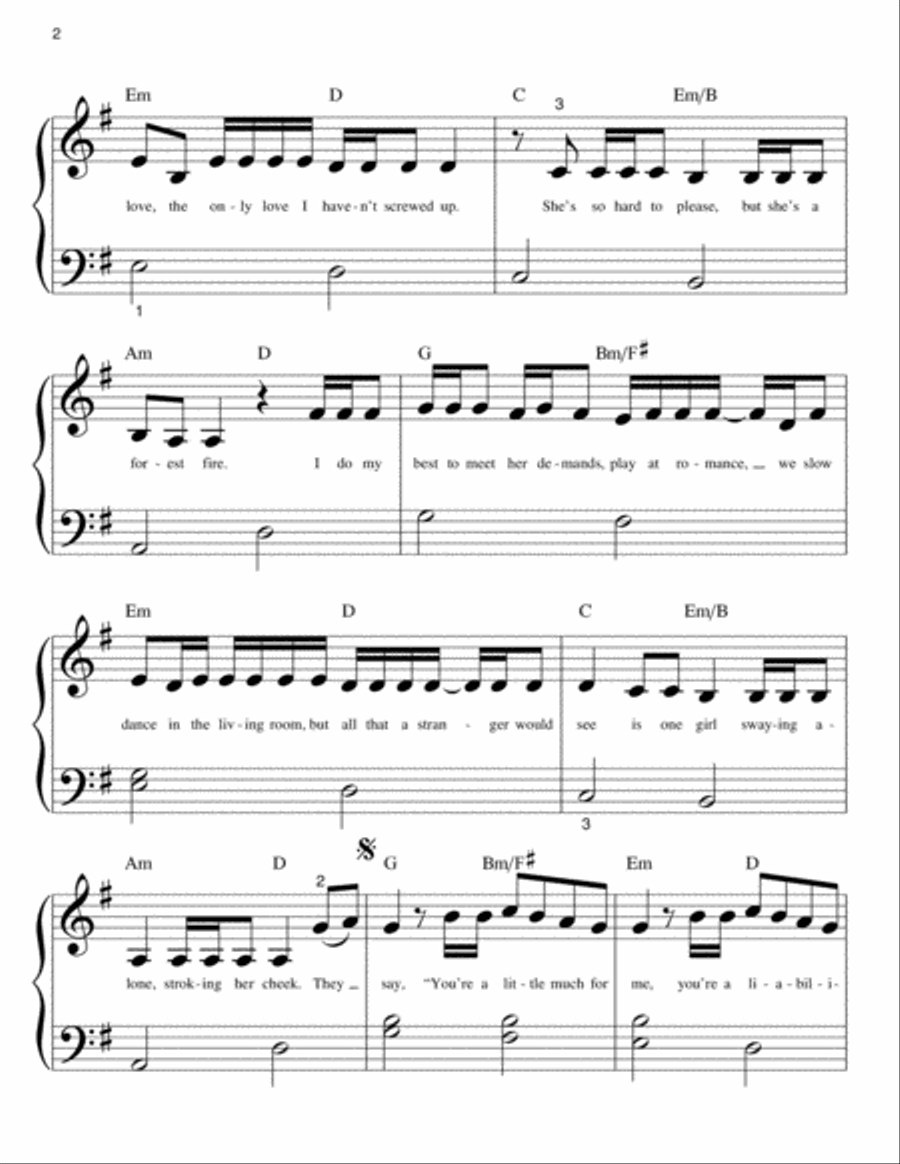Liability Liability Easy Piano scores gallery preview page 2