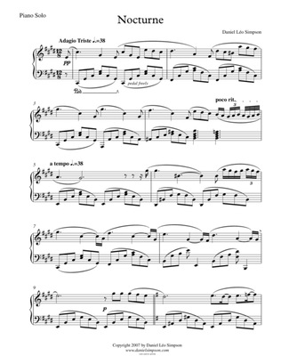 Nocturne for Pianoforte (Piano Solo)