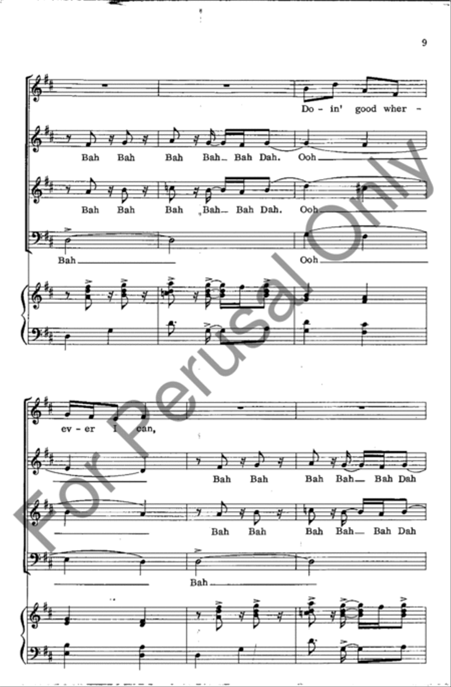 Free To Be Me 4-Part scores gallery preview page 9