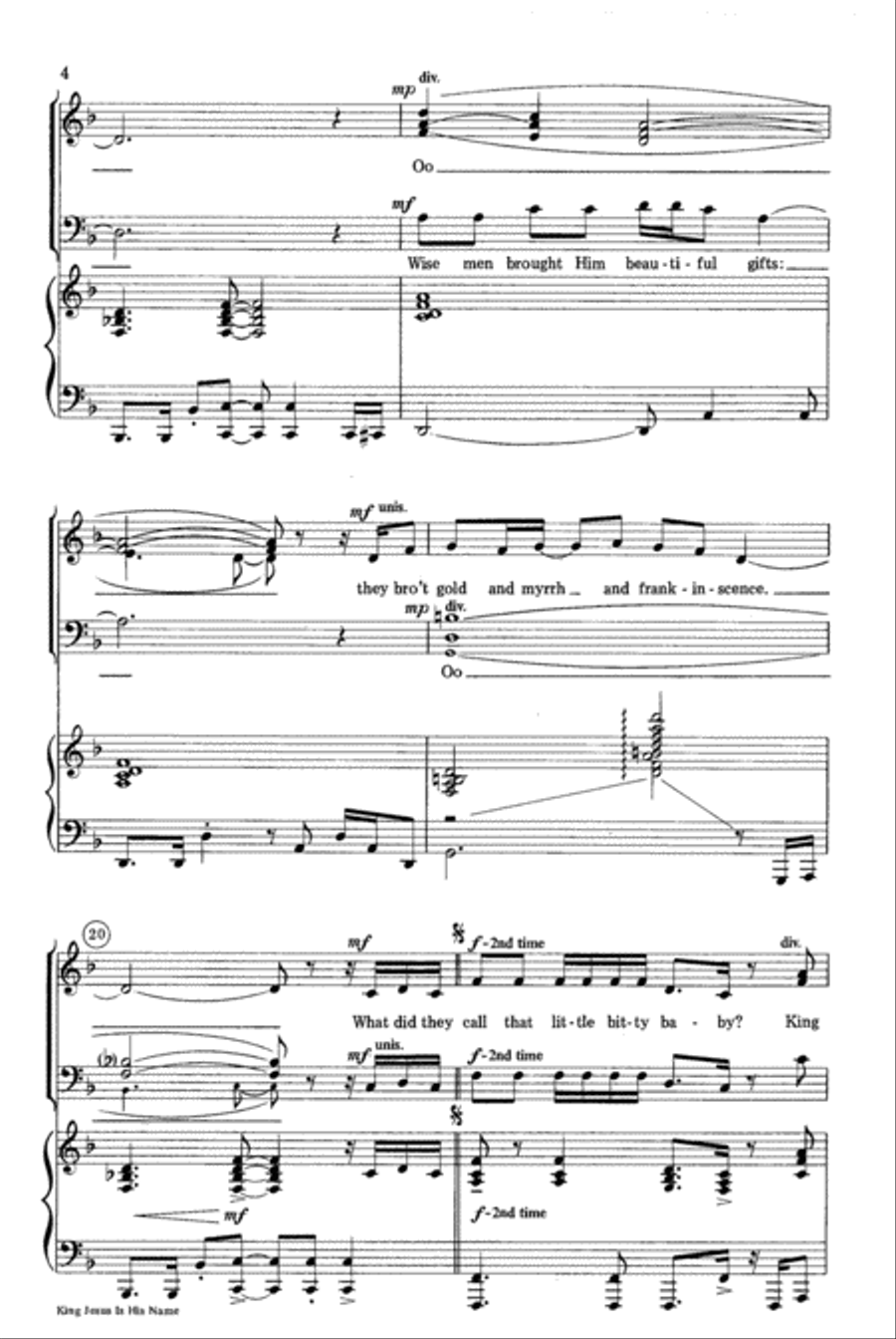 King Jesus Is His Name King Jesus Is His Name 4-Part scores gallery preview page 4