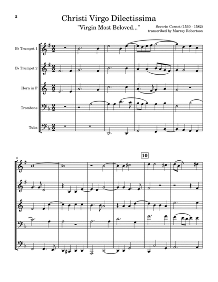 Christi Virgo Dilectissima (Brass Quintet)