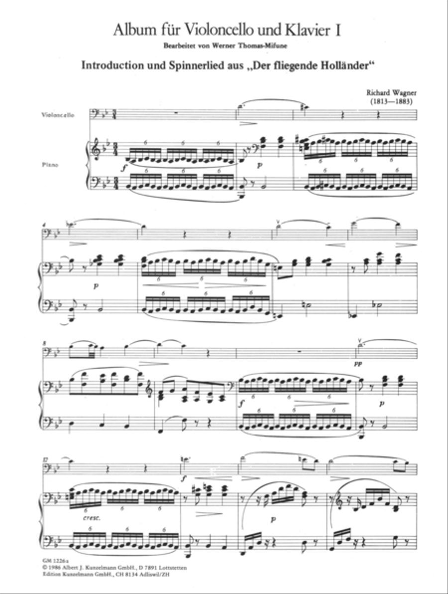 Album for cello and piano, Volume 1 Piano Accompaniment scores gallery preview page 2