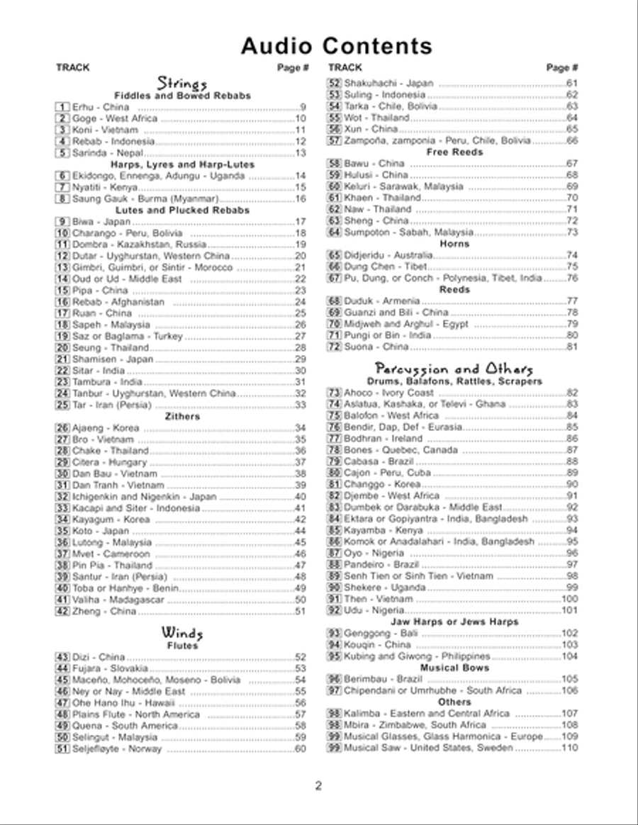 Play The World: The 101 World Instrument Primer Book and Digital Audio scores gallery preview page 3
