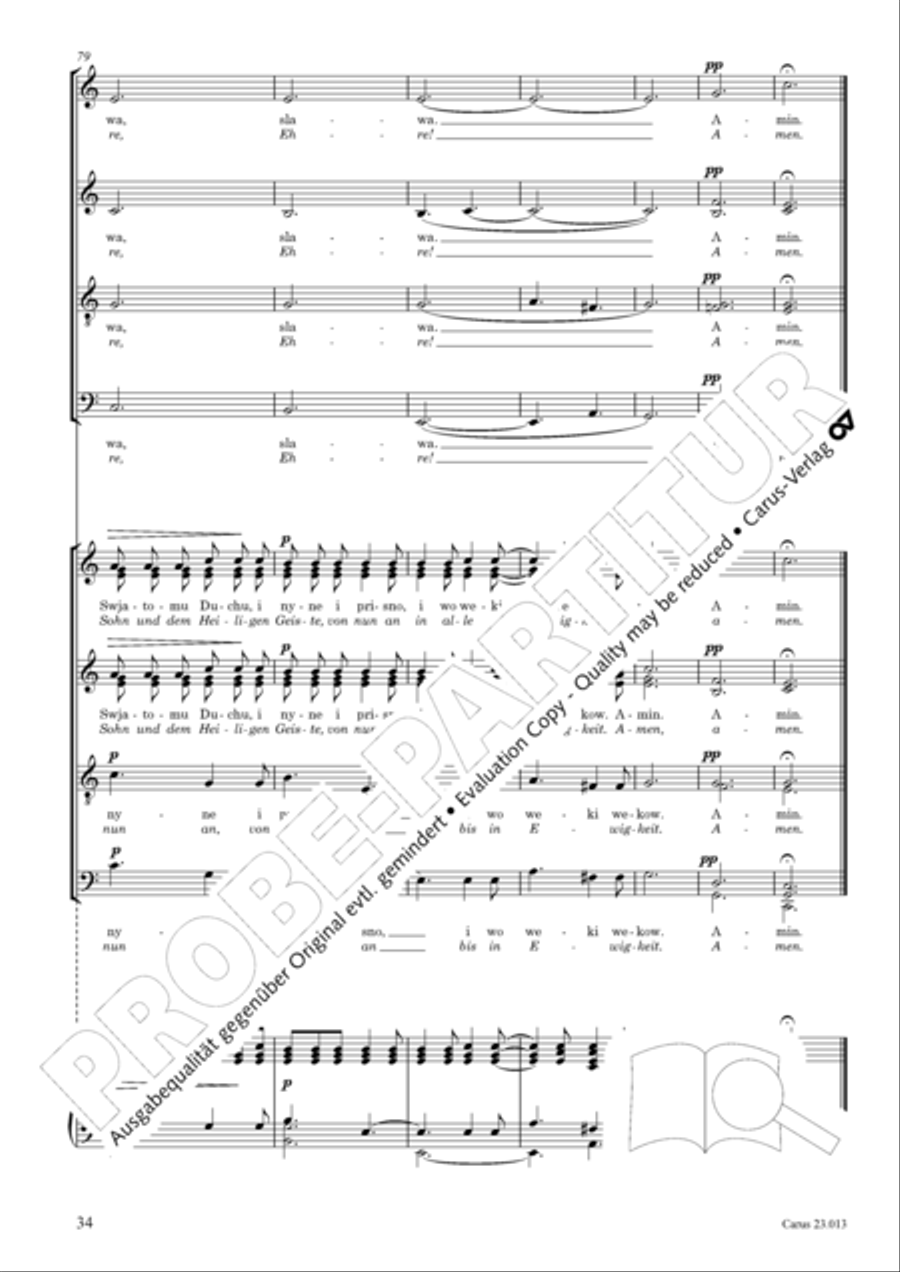 Liturgy of St. John Chrysostom op. 31 for mixed choir a cappella (Chrysostomos-Liturgie op. 31 fur Chor a cappella mit singbarem deutschem Text) A Cappella scores gallery preview page 56