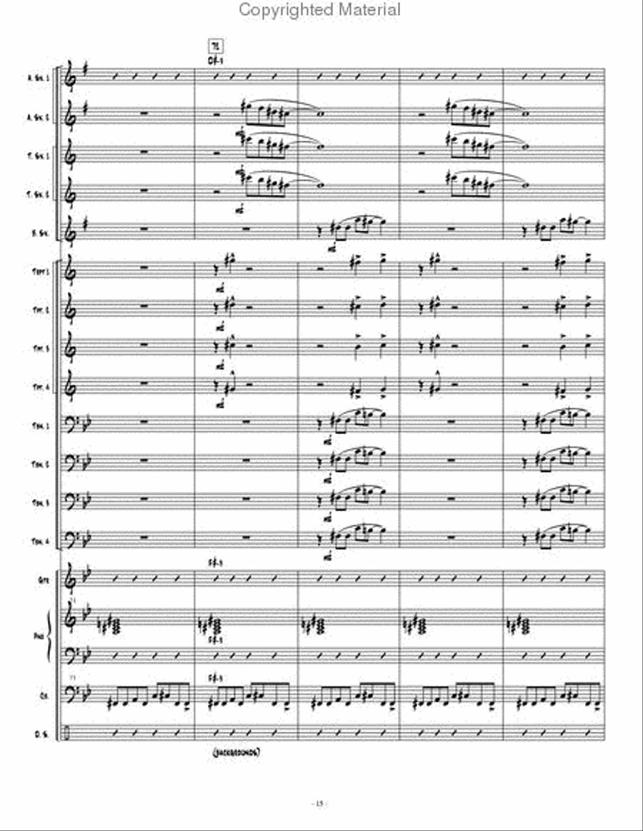 Espionage 1 Jazz Ensemble scores gallery preview page 16
