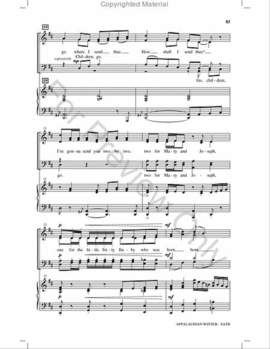Appalachian Winter Choir scores gallery preview page 82