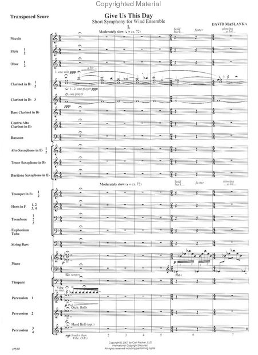 Give Us This Day Concert Band scores gallery preview page 2
