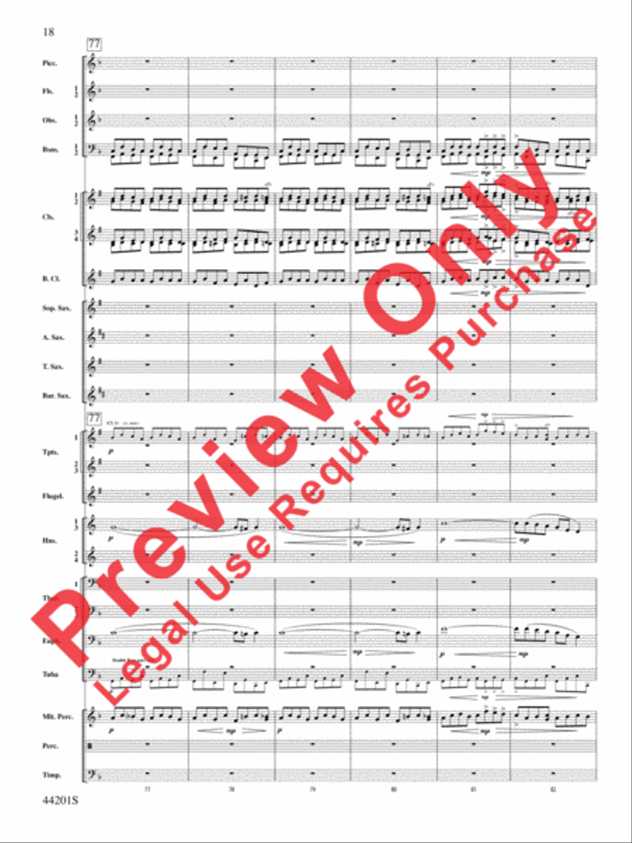 Handel in the Strand Concert Band scores gallery preview page 19