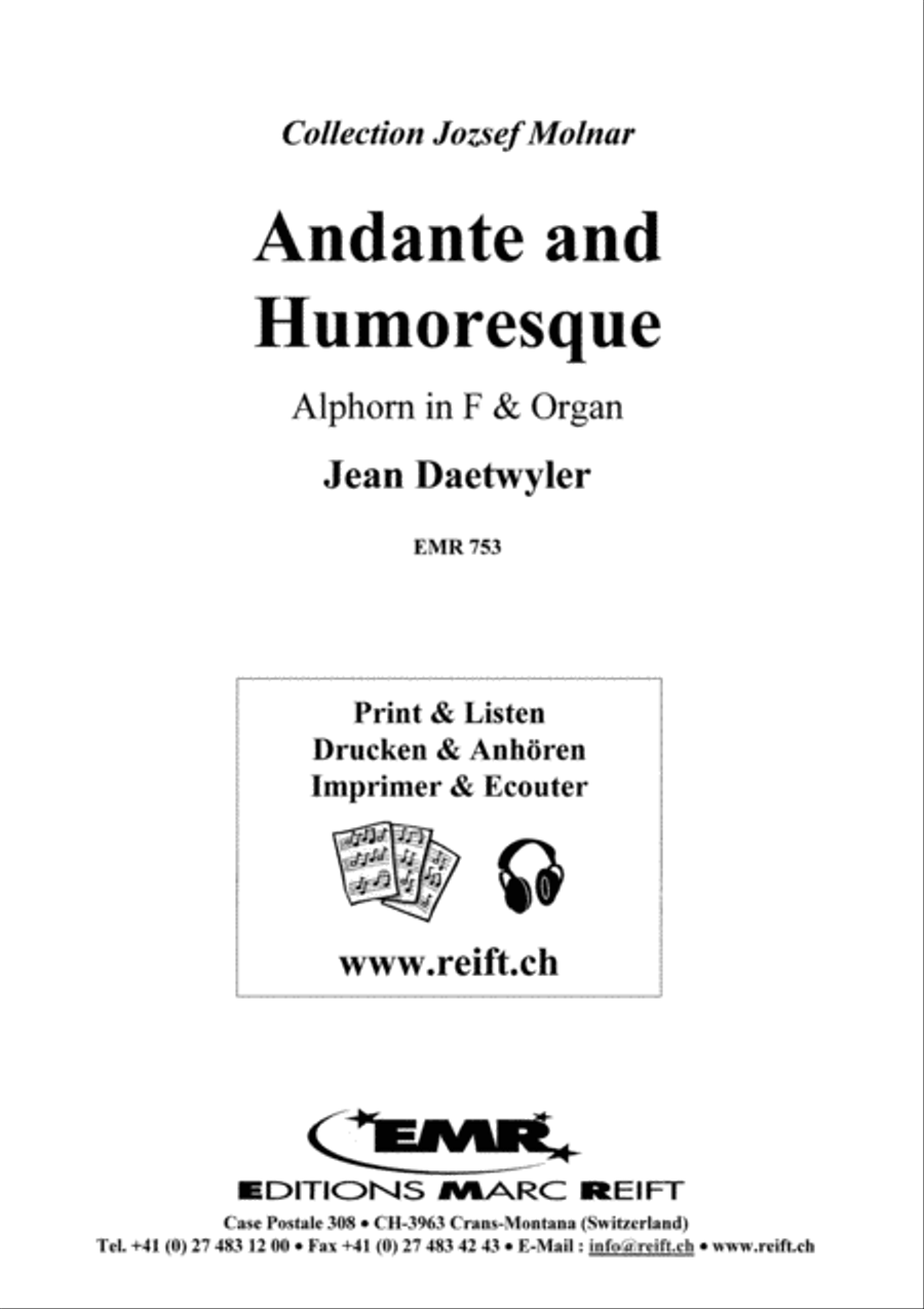 Andante and Humoresque Andante and Humoresque Organ scores gallery preview page 2
