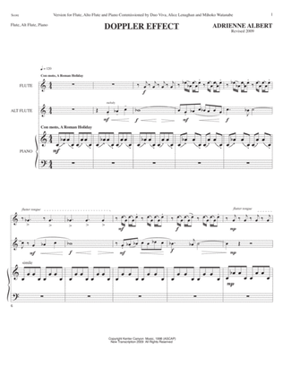 DOPPLER EFFECT for flute, alto flute, and piano