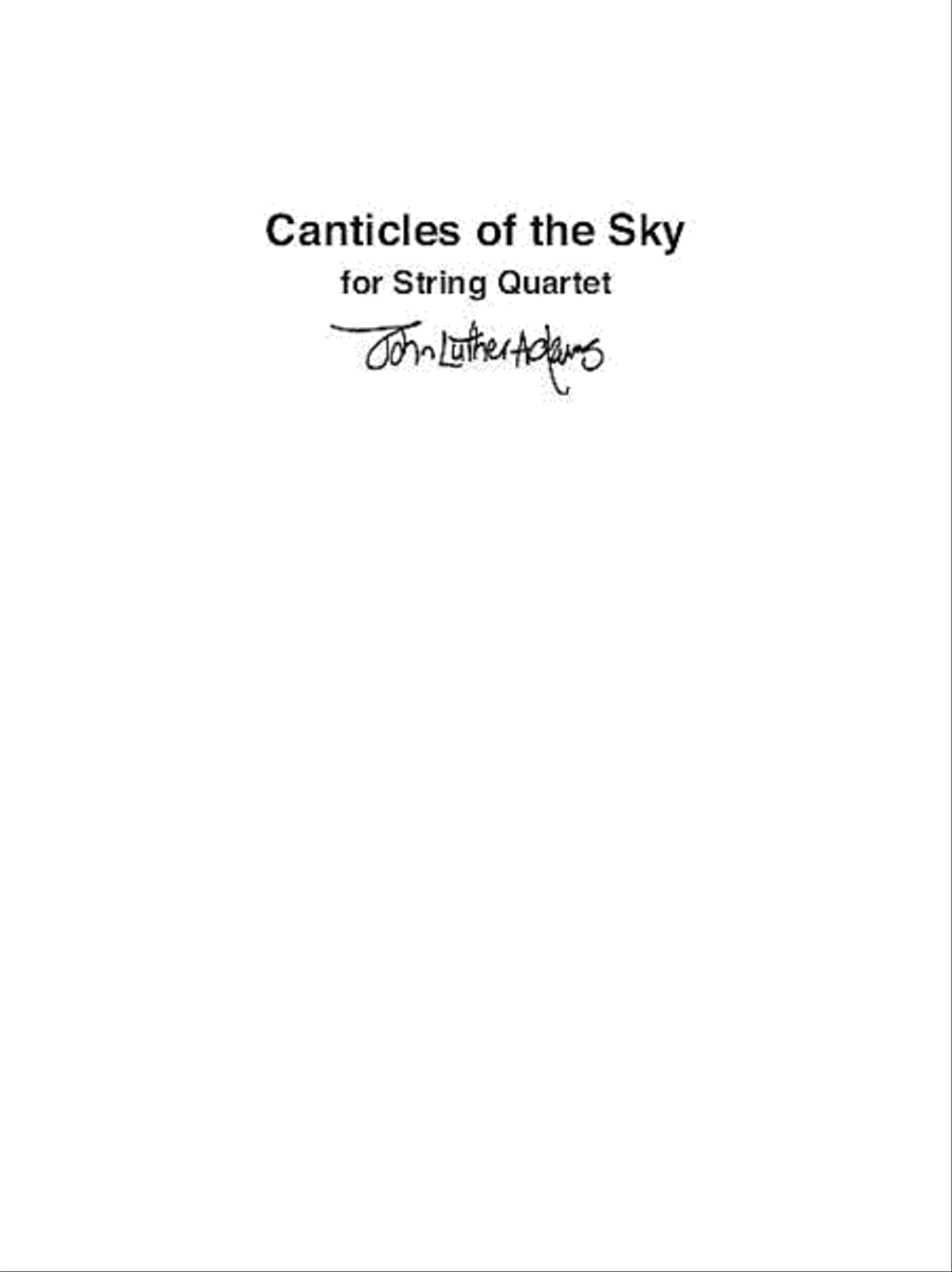 Canticles of the Sky String Quartet scores gallery preview page 1