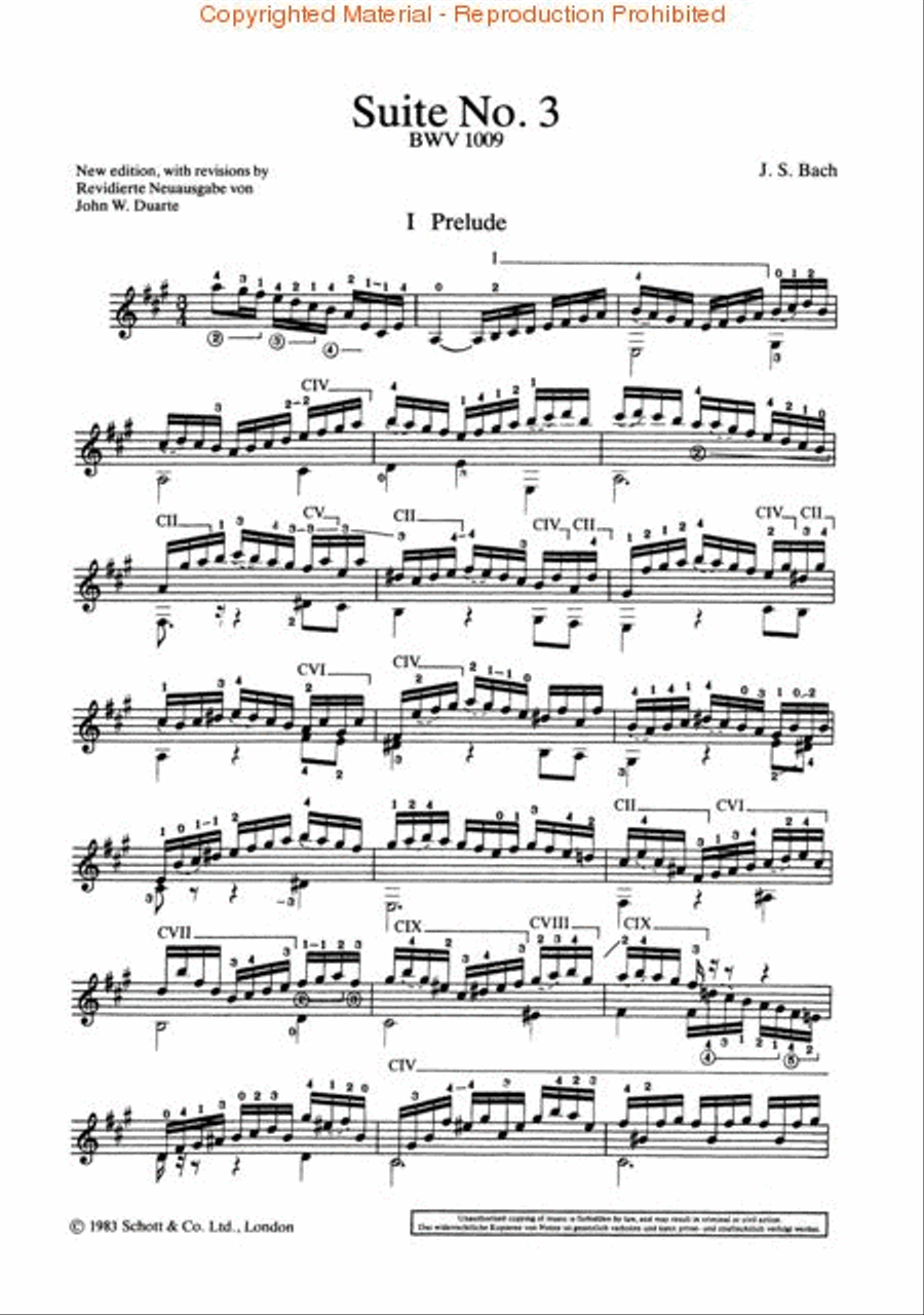 Cello-Suite No. 3, BWV 1009 Cello scores gallery preview page 2