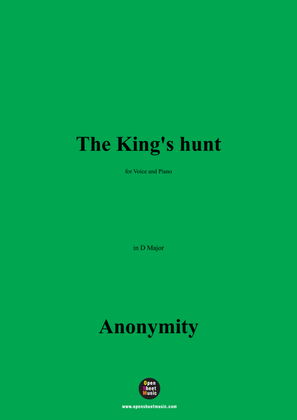 Book cover for Anonymous-The King's hunt,in D Major