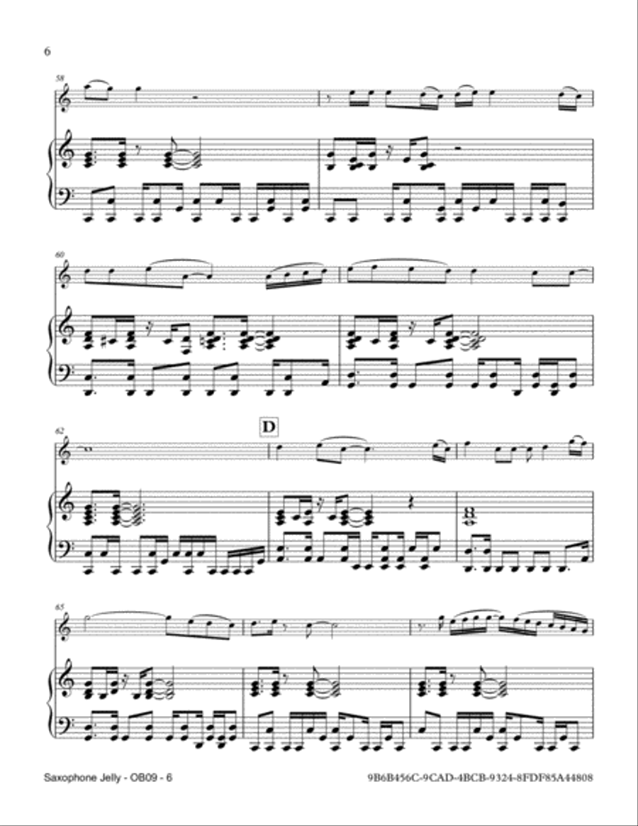 Saxophone Jelly Saxophone Jelly Saxophone scores gallery preview page 6