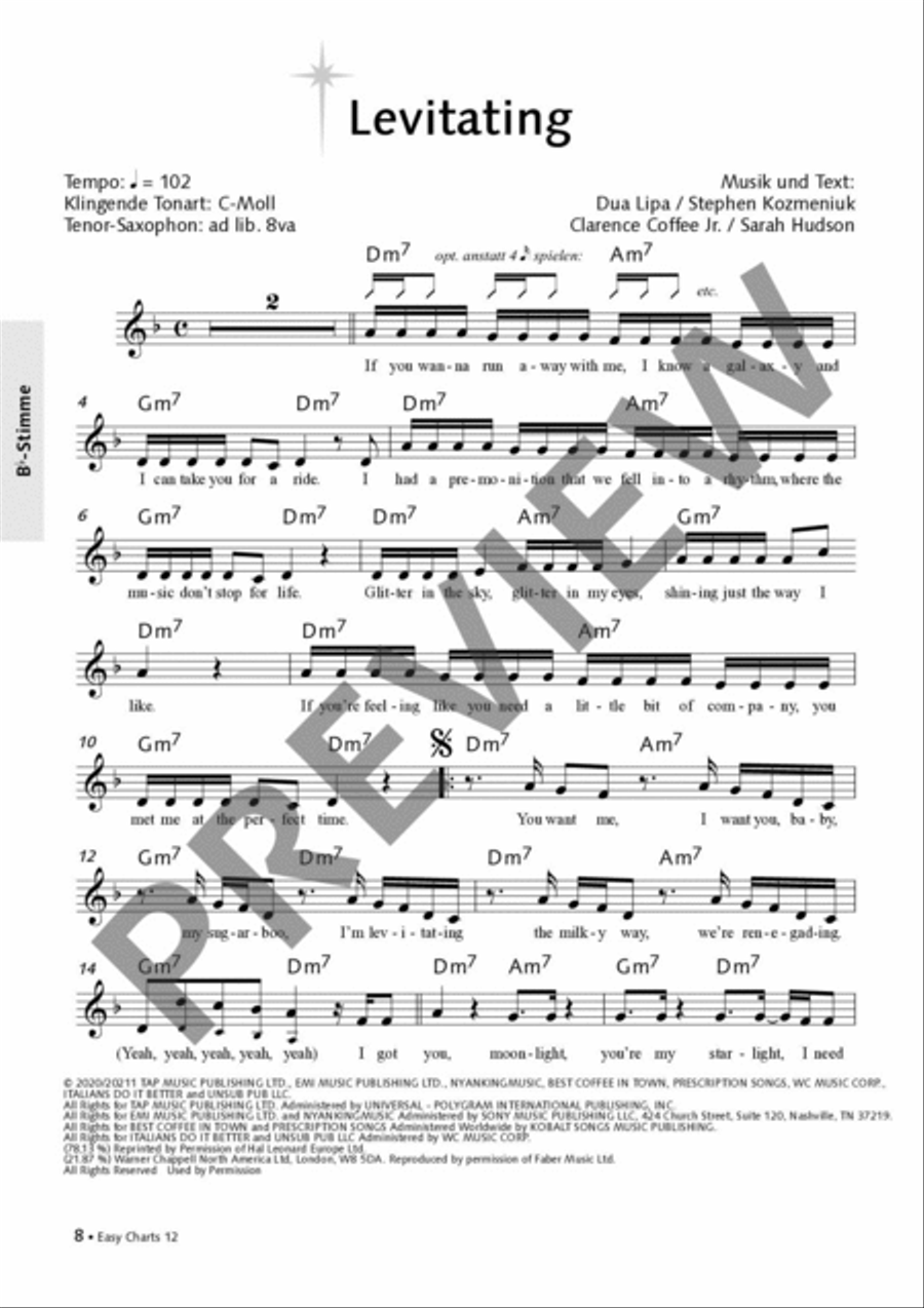 Easy Charts Play-Along CD, Audio & More scores gallery preview page 4