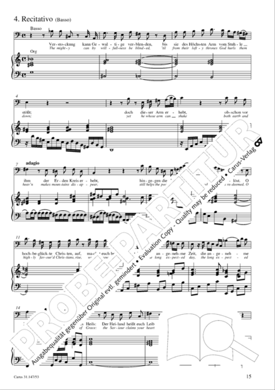 Heart and mouth and thought and action (Herz und Mund und Tat und Leben) (Herz und Mund und Tat und Leben) 4-Part scores gallery preview page 16