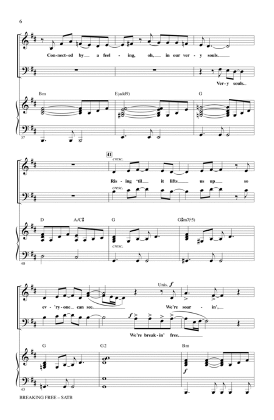 Breaking Free (from High School Musical) (arr. Roger Emerson) 4-Part scores gallery preview page 5