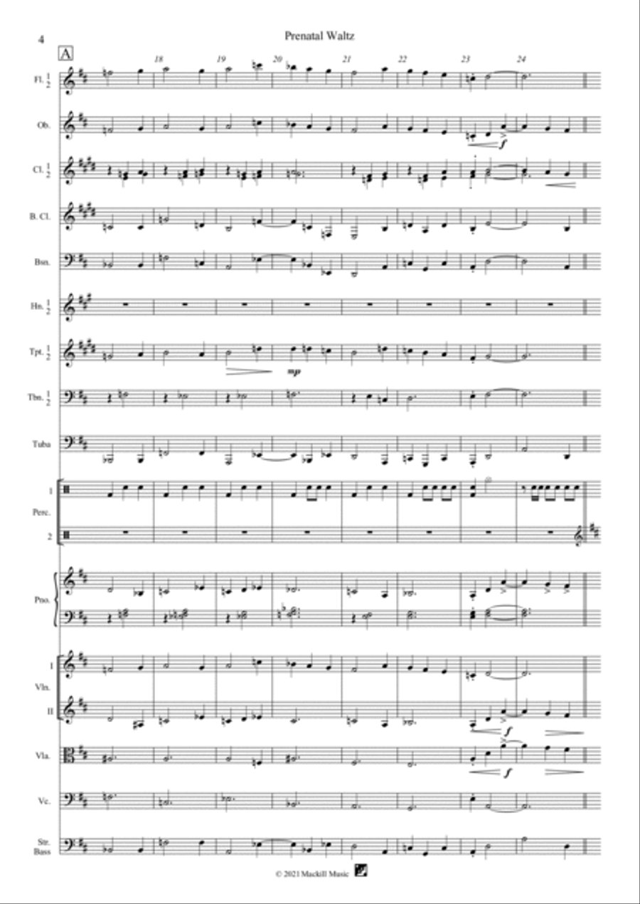 Prenatal Waltz Full Orchestra scores gallery preview page 4