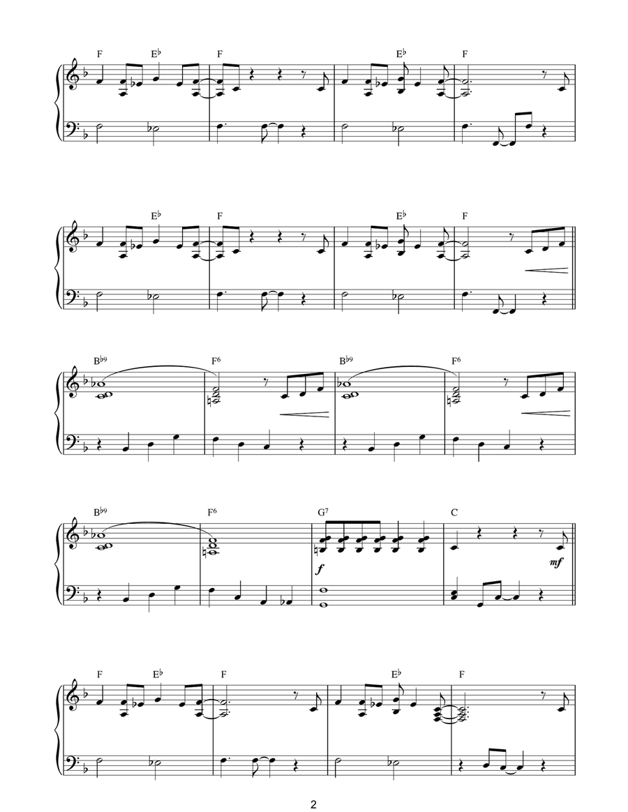Tequila Tequila Piano Solo scores gallery preview page 2