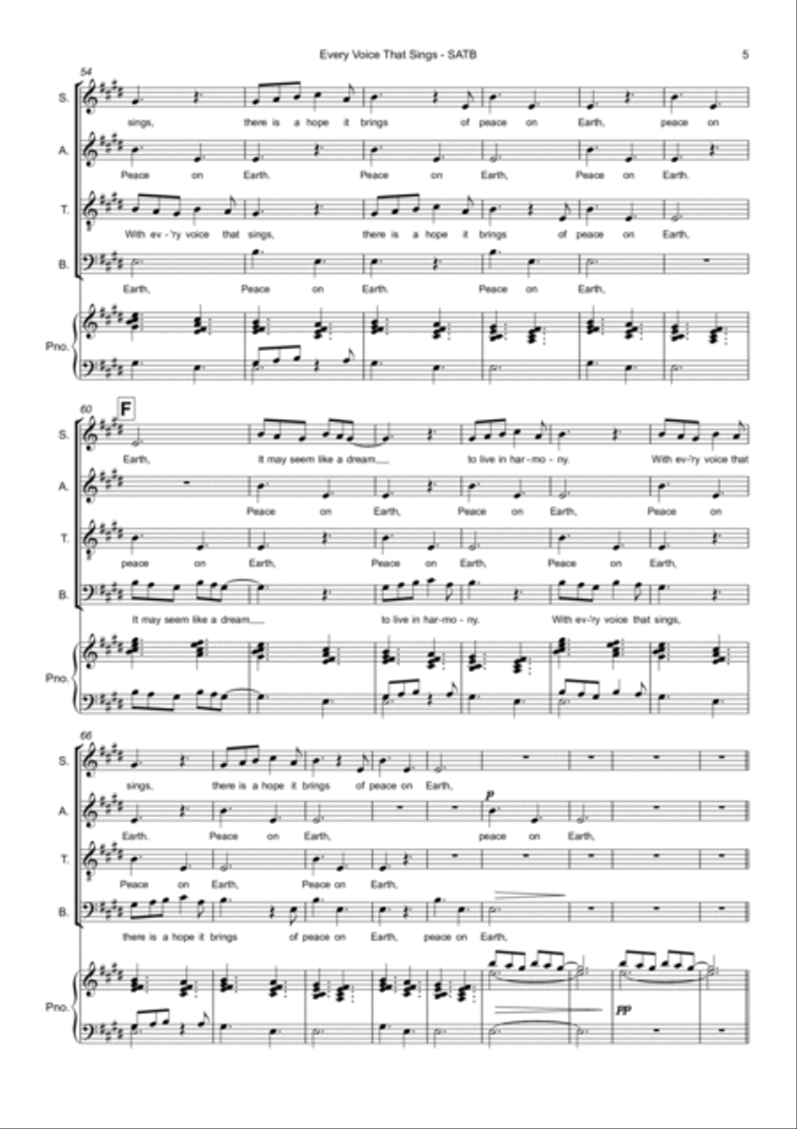 Every Voice That Sings 4-Part scores gallery preview page 5