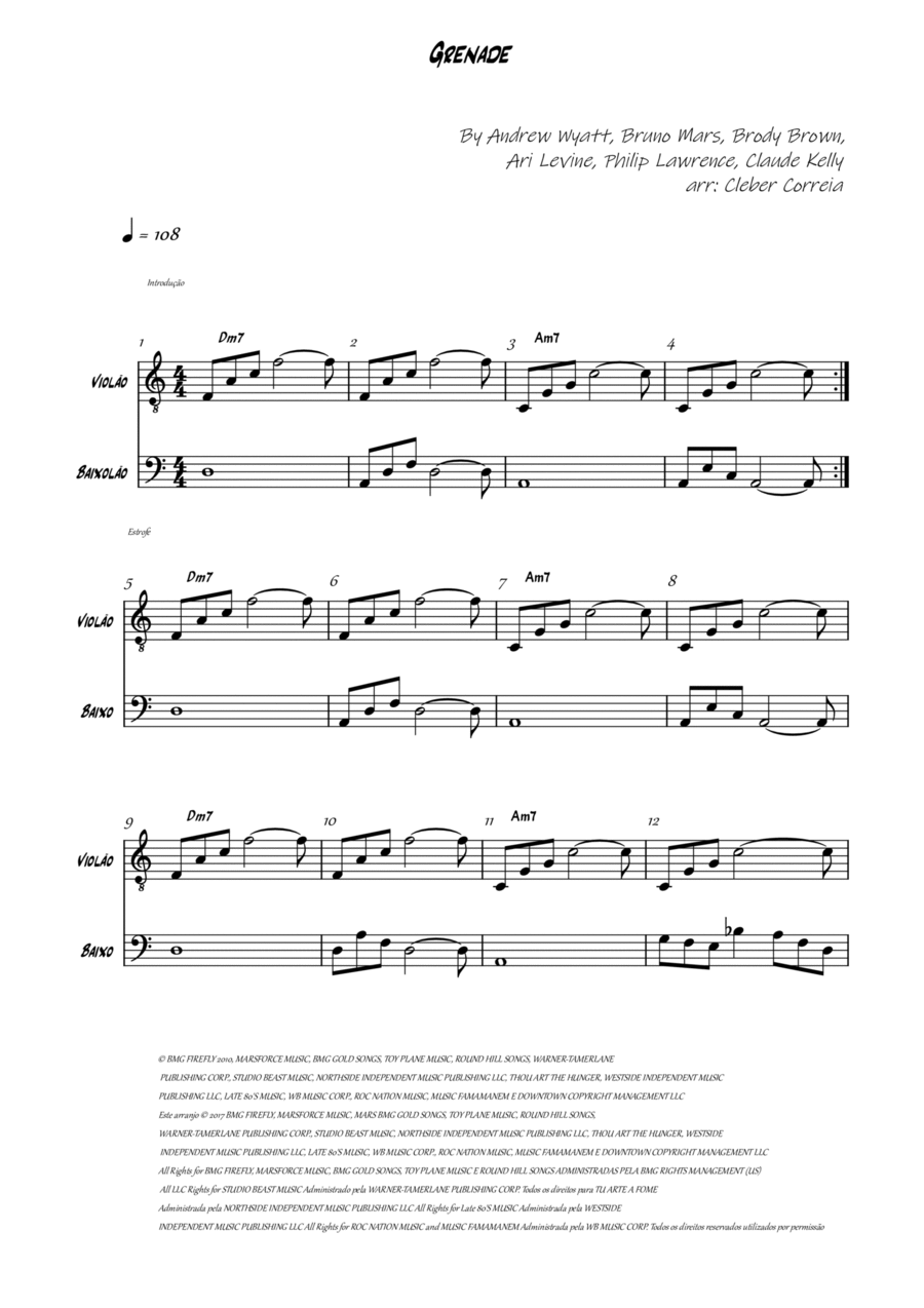 Grenade String Duet scores gallery preview page 1