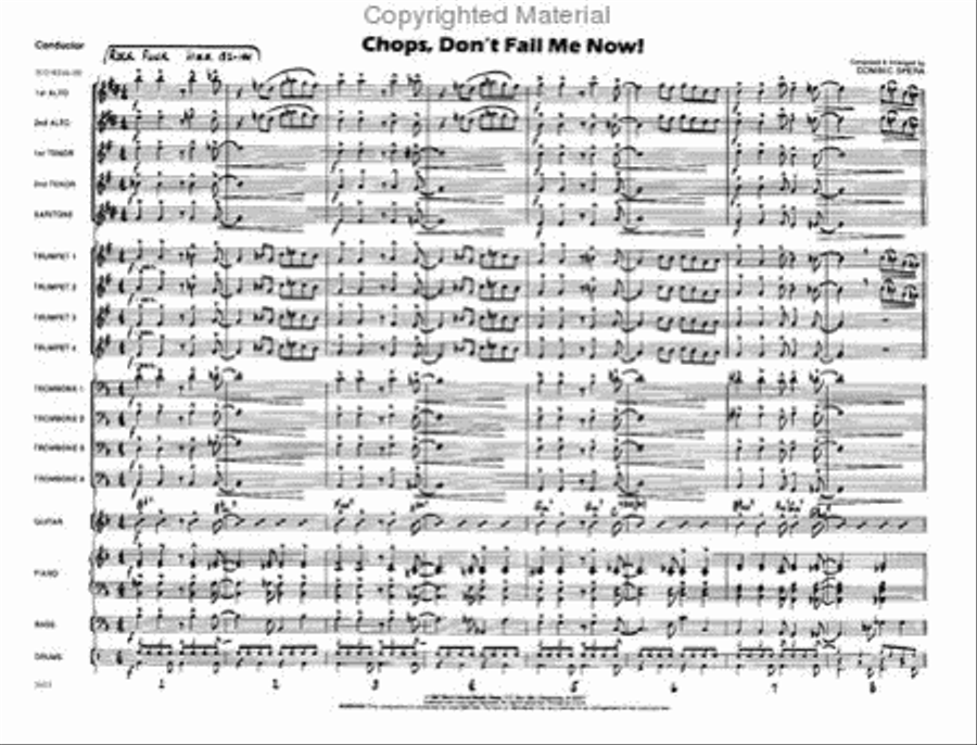 Chops, Don't Fail Me Now Jazz Ensemble scores gallery preview page 2