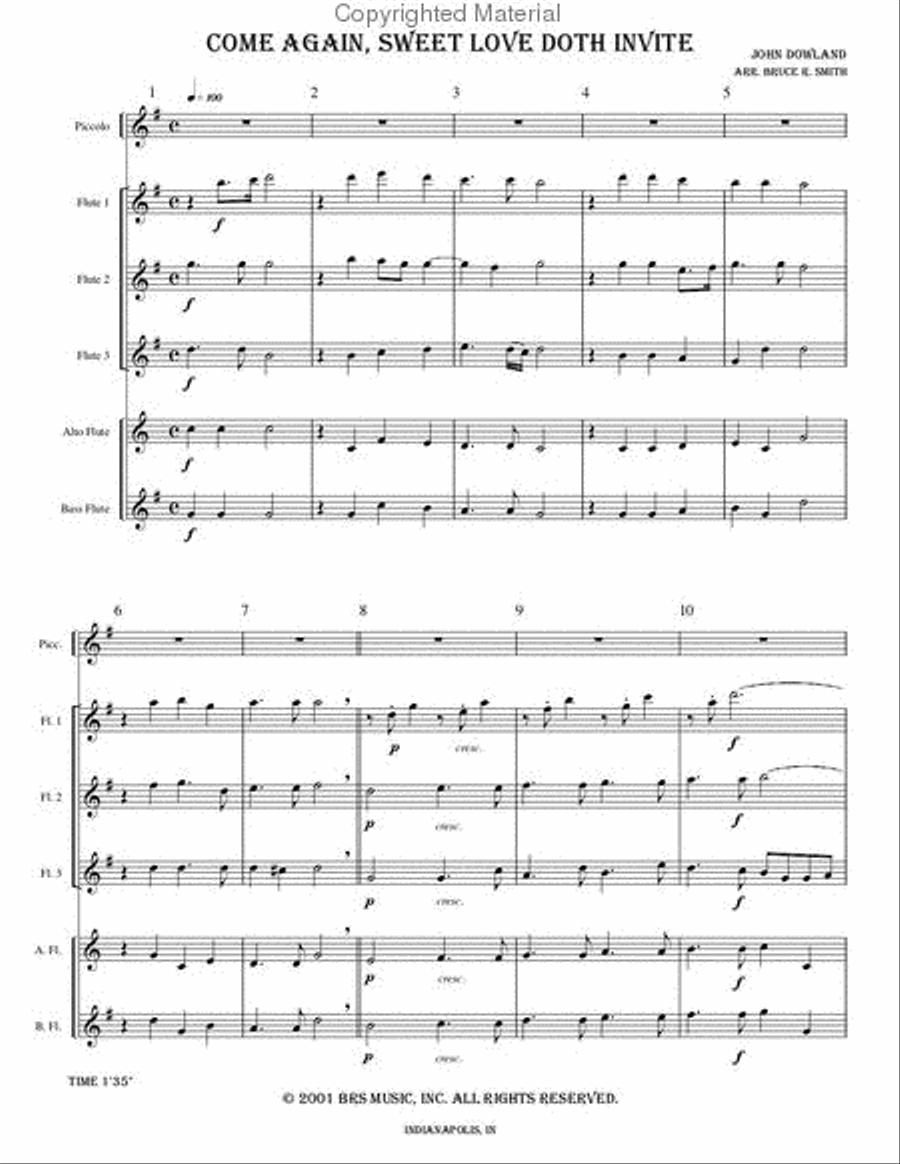 Renaissance Suite Flute Choir scores gallery preview page 3