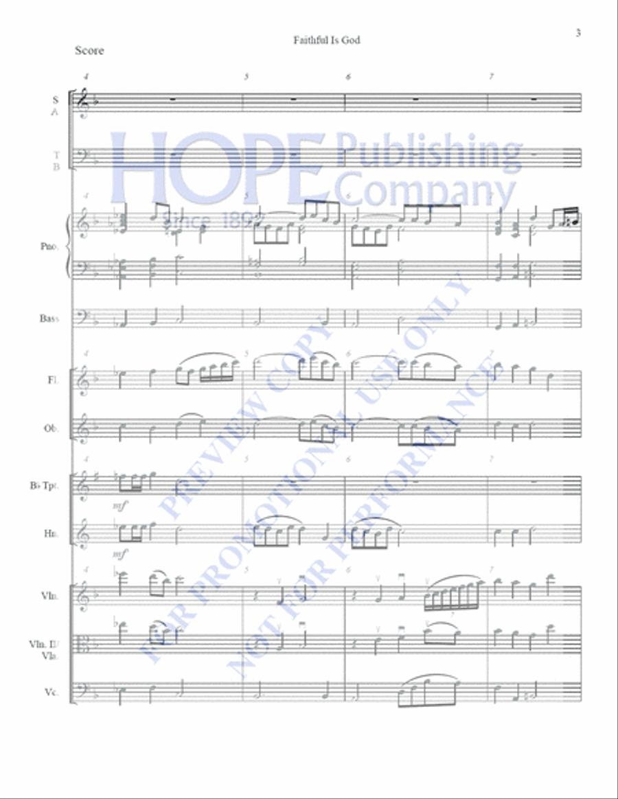 Faithful Is God Choir scores gallery preview page 3