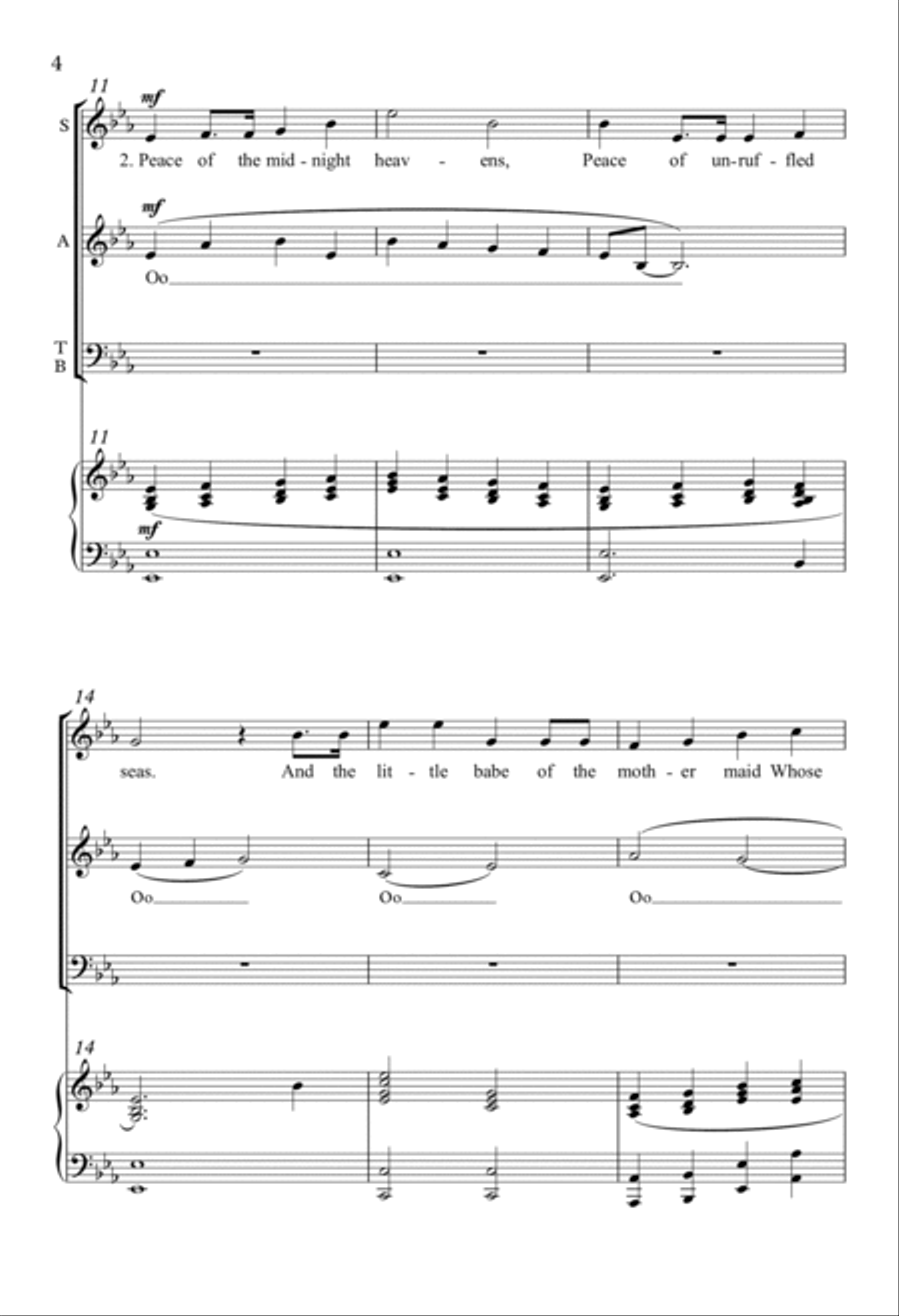 Christmas Lullaby 4-Part scores gallery preview page 2