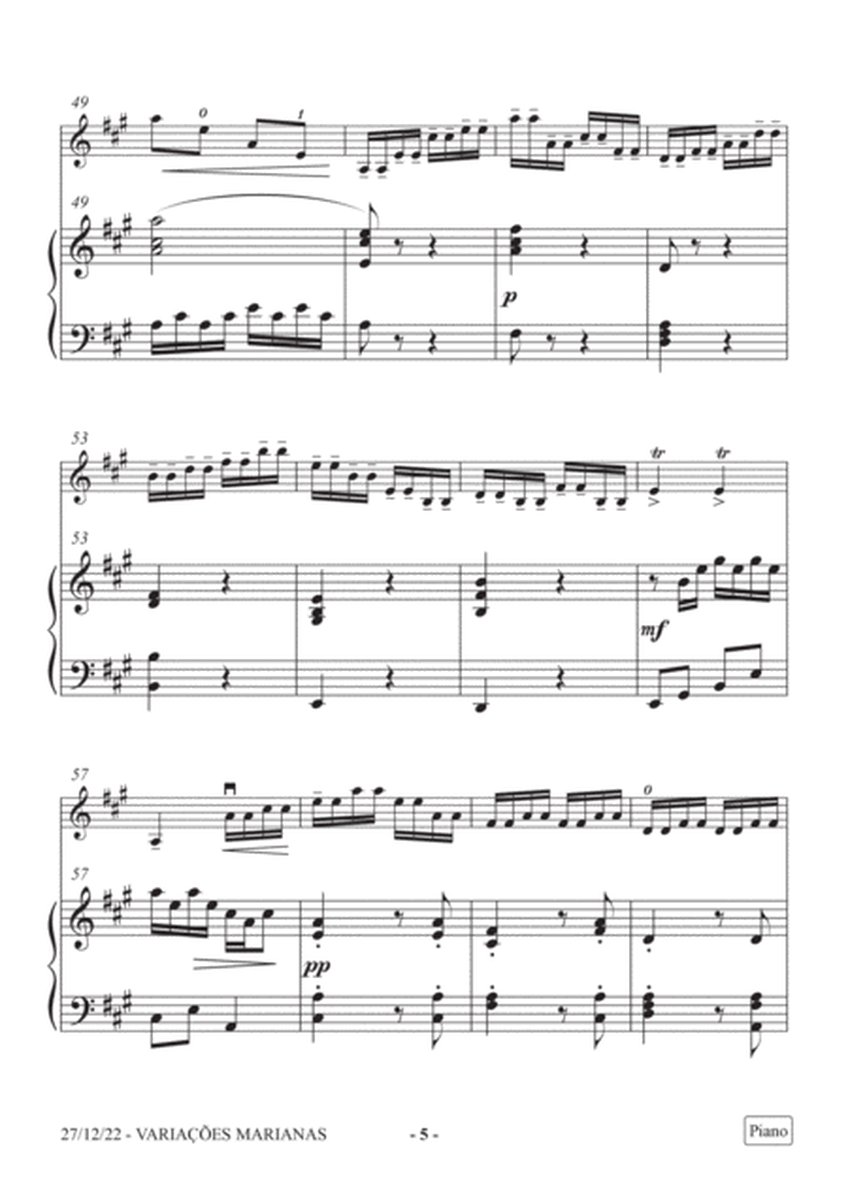 Marian Variations for solo beginner violin (2017) up to 3rd position (violin with piano) image number null