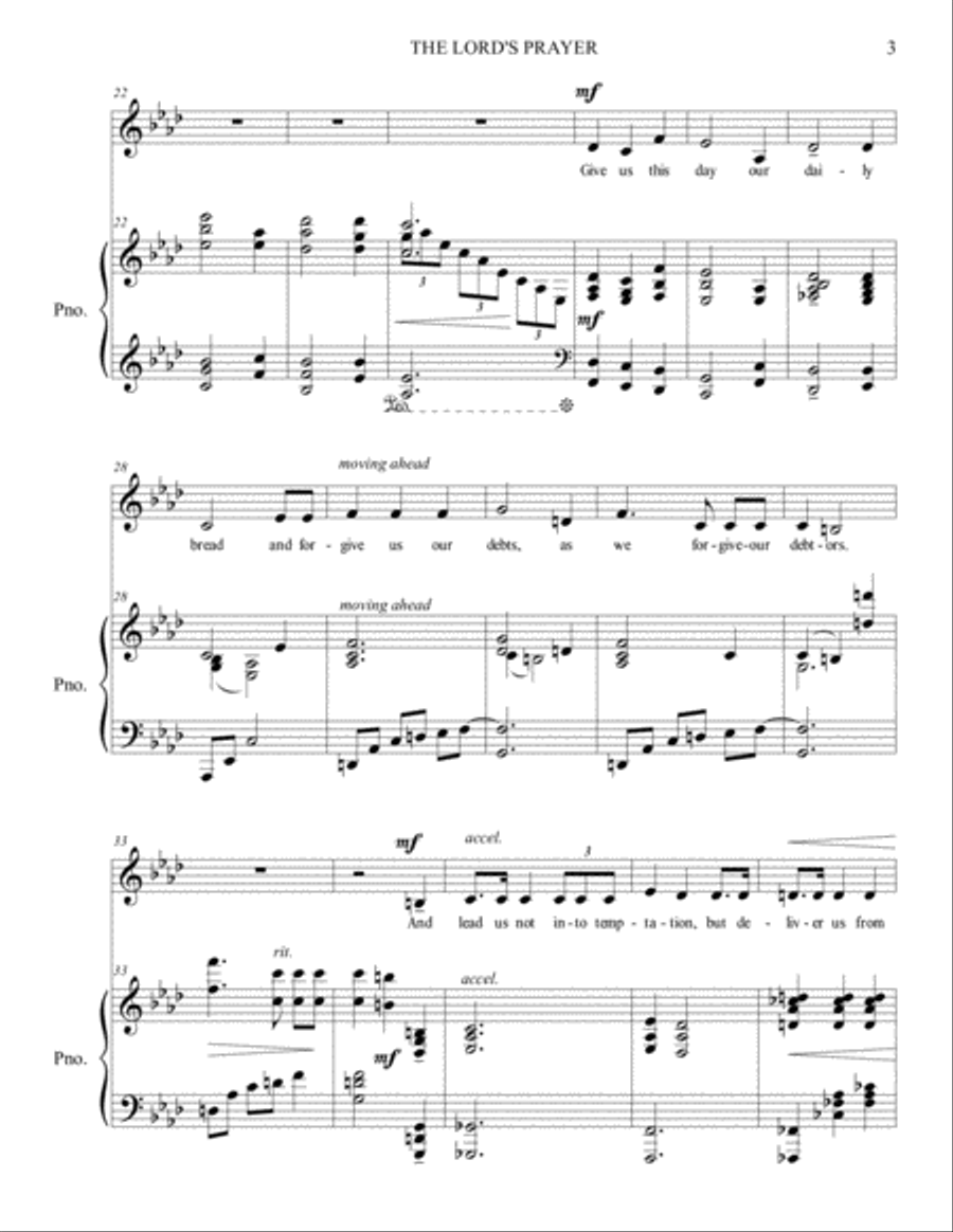 The Lord's Prayer The Lord's Prayer Low Voice scores gallery preview page 3