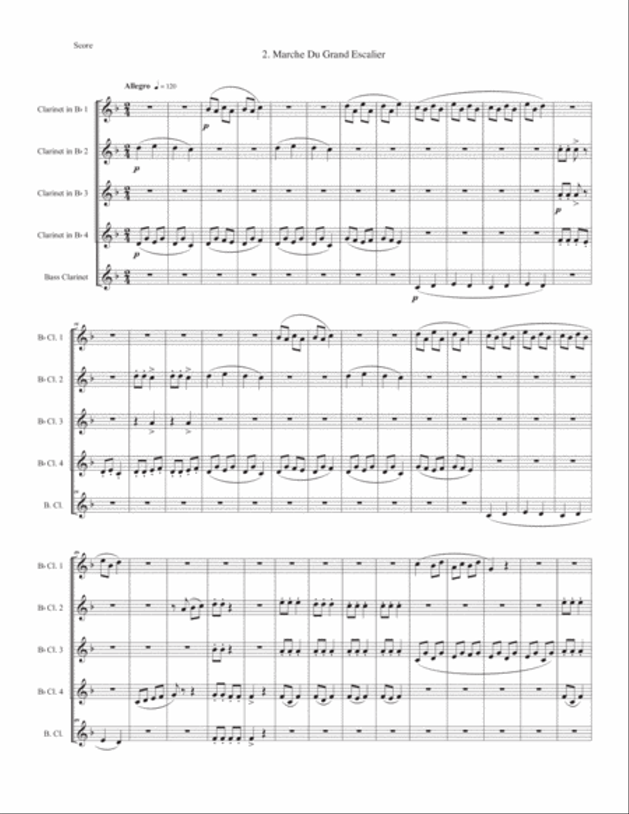 Simply Satie for Clarinet Quintet Woodwind Ensemble scores gallery preview page 6