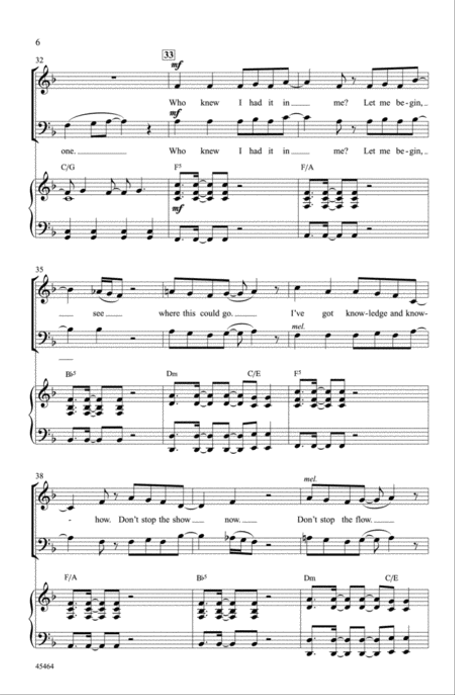 Step One (from the musical Kinky Boots) Choir scores gallery preview page 5