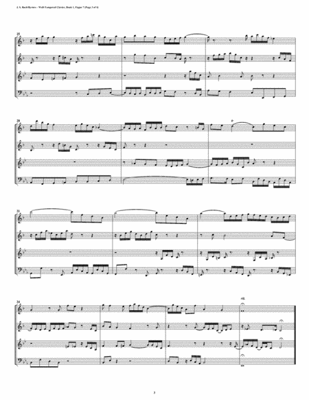 Fugue 07 from Well-Tempered Clavier, Book 1 (Brass Quartet) image number null