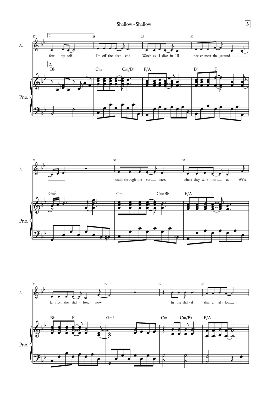 Shallow A Cappella scores gallery preview page 3