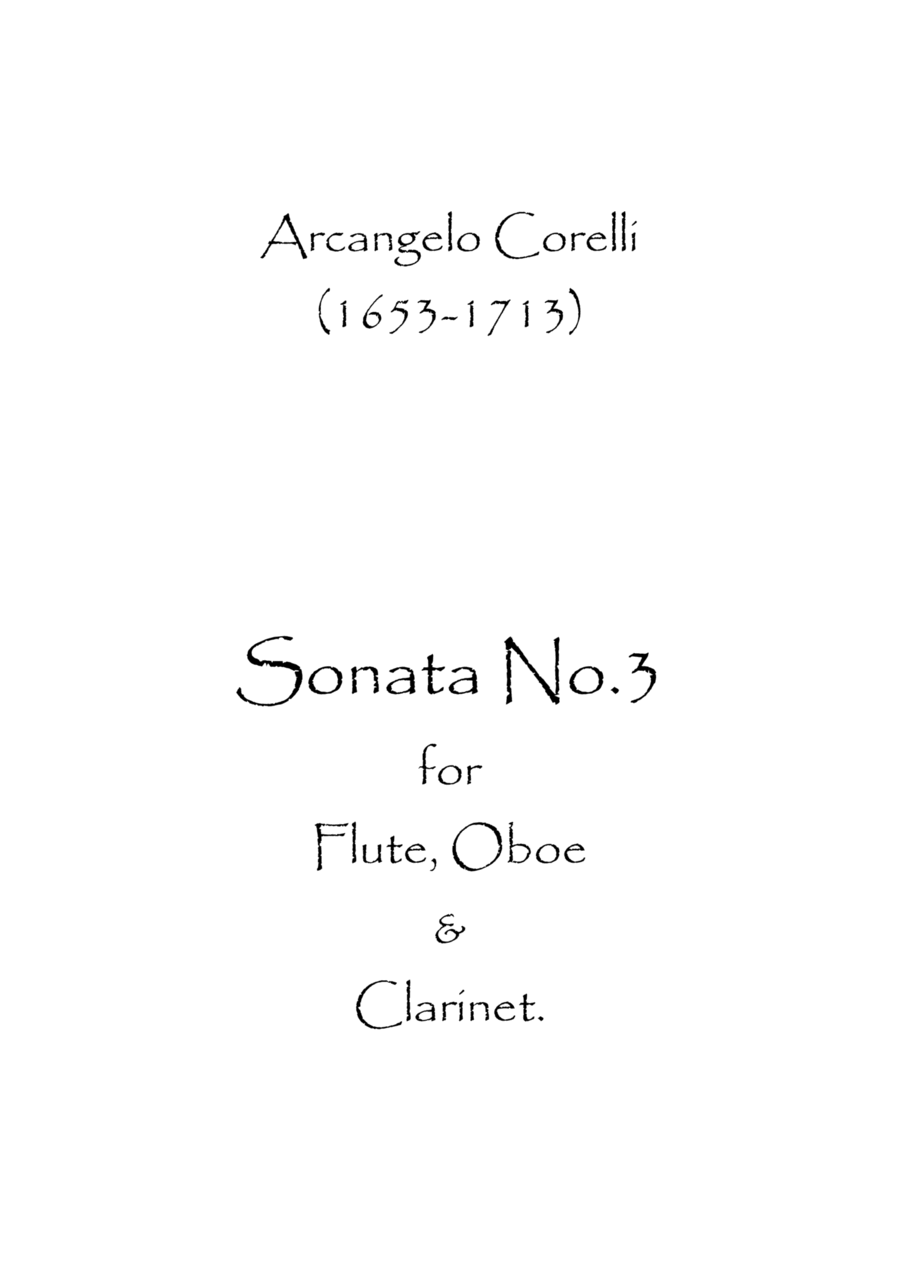 Sonata No.3 Woodwind Trio scores gallery preview page 1