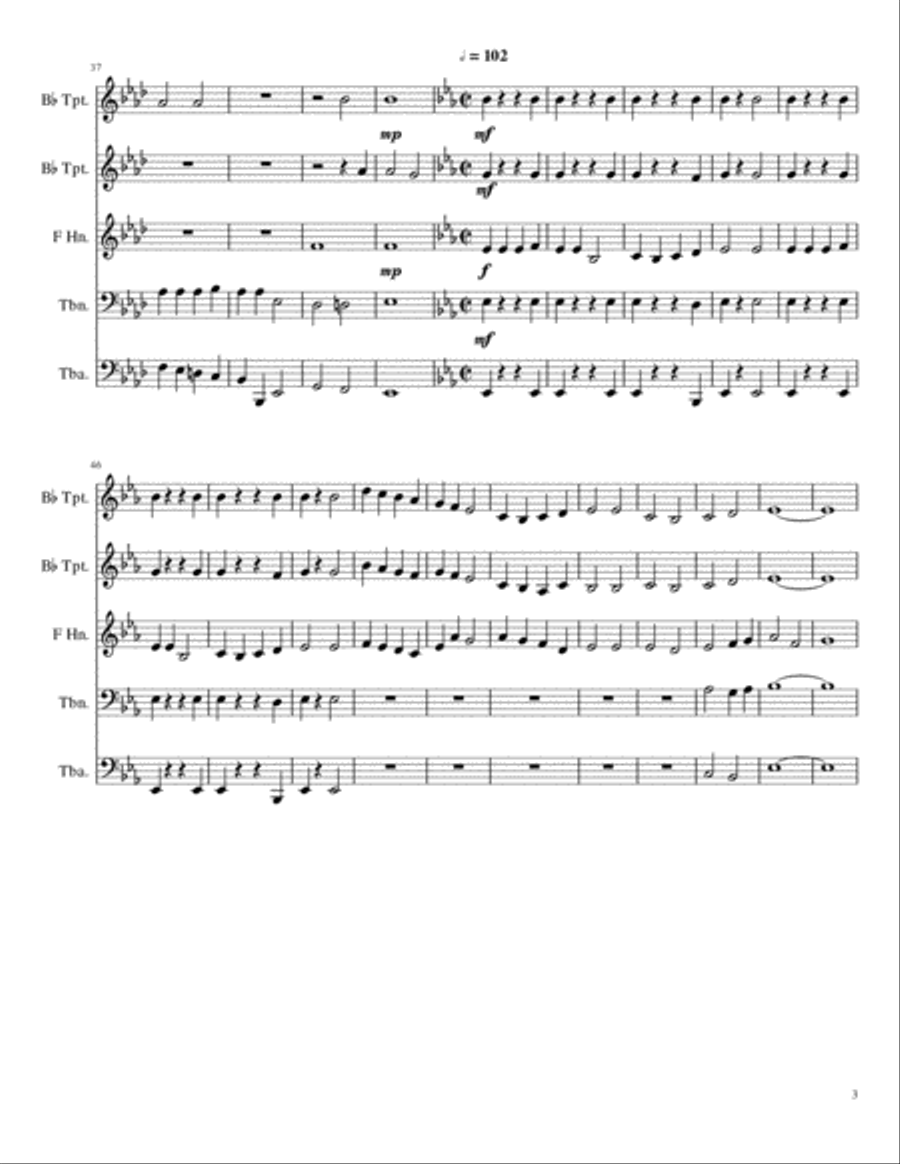 Good King Wenceslas Brass Ensemble scores gallery preview page 3