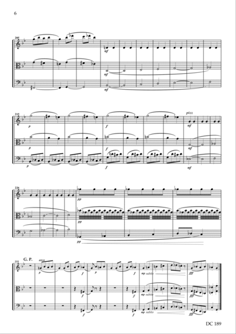Two Movements for String Trio String Trio scores gallery preview page 6