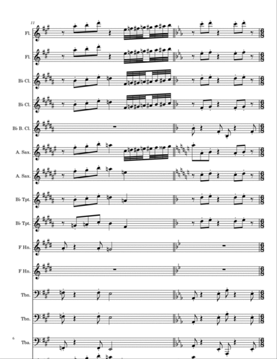 Beauty And The Beast Overture Concert Band scores gallery preview page 6