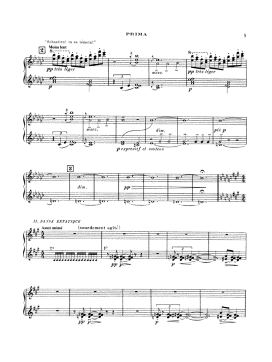 Debussy: Le Martyre de Saint Sébastien (Transcr. Roques) Piano Duet scores gallery preview page 4
