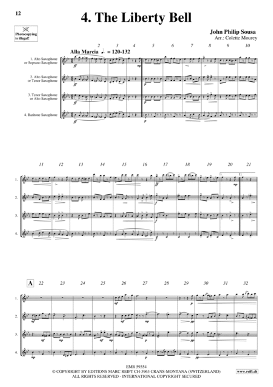 Saxophone Quartet Collection Volume 8 Saxophone Quartet scores gallery preview page 8