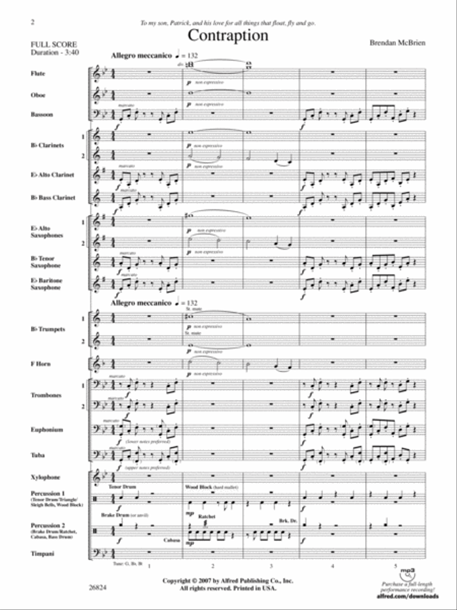 Contraption: Score Concert Band scores gallery preview page 2