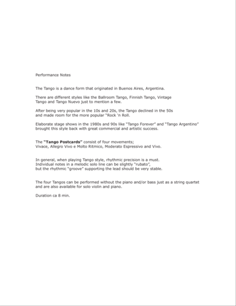 Four Tango Postcards Four Tango Postcards String Orchestra scores gallery preview page 3
